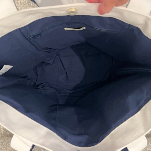 SHIRALEAH Canvas Embroidered Pickleball Paddles Large Tote Bag - Picture 7 of 10